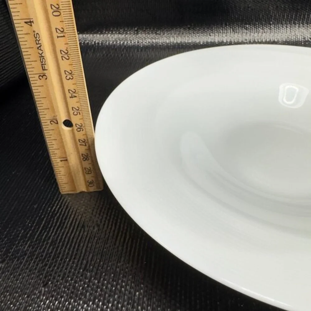Fortessa White Swirl Round Deep Dish Bowl 9inch Bowls Dishes Porcelain Set 4 VTG